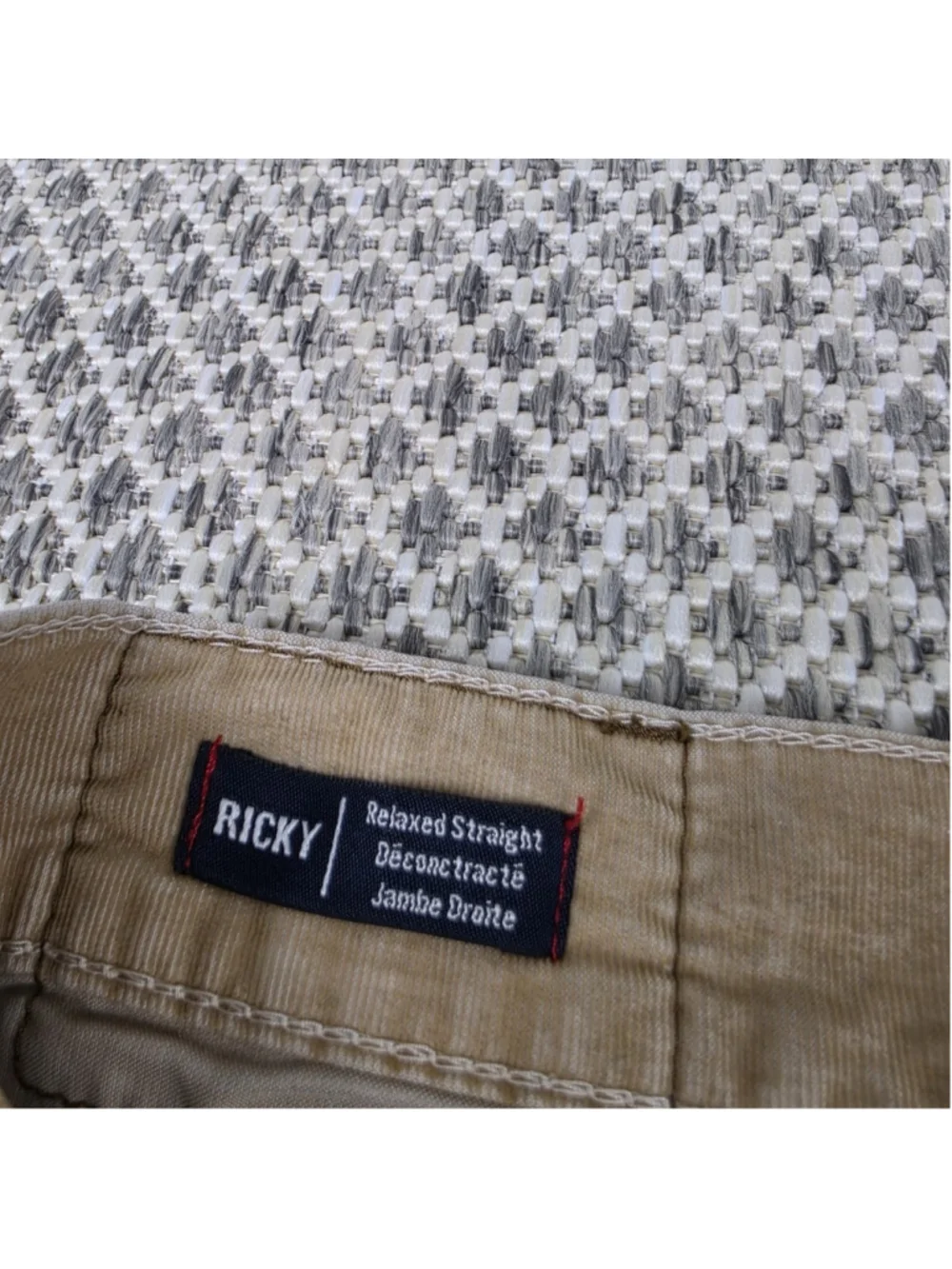 True Religion Ricky Relaxed Straight Corduroy Pants Men’s 42 Beige Tan USA Y2K - Picture 7 of 12